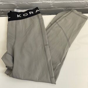KORAL GREY WITH BLACK WAISTBAND MEN'S ATHLETIC PANTS SIZE MEDIUM